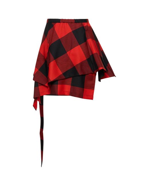 Vivienne Westwood Red Meghan Tartan Wool Mini Kilt Skirt