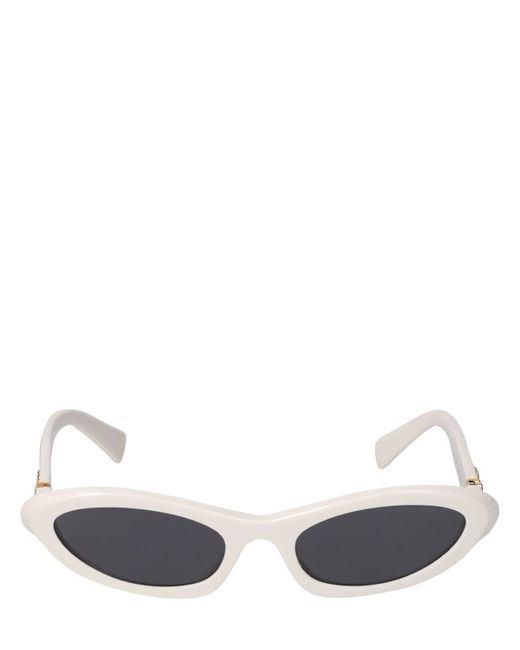 Miu Miu White Cat-eye Acetate Sunglasses