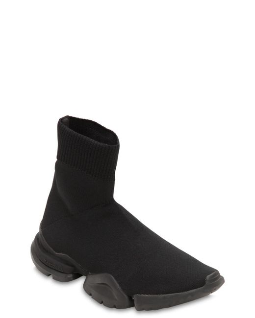 Reebok Rubber Knit Sock Sneakers in Black | Lyst