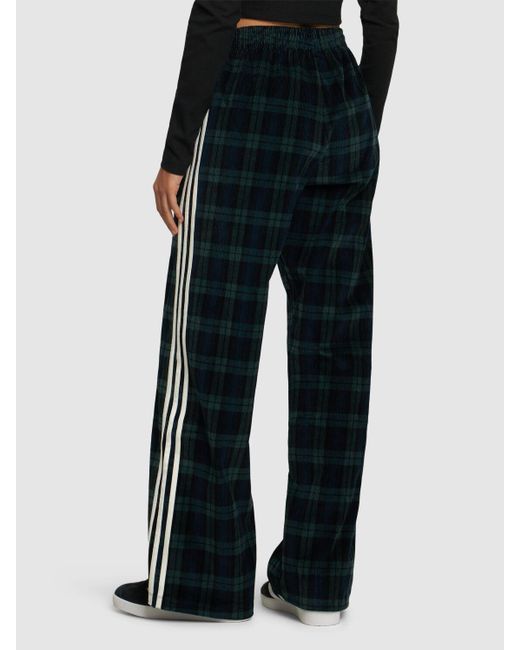 【adidas】】Corduroy Tartan Wide Leg Pants Adidas Original Corduroy Tartan Wide Leg Pants
