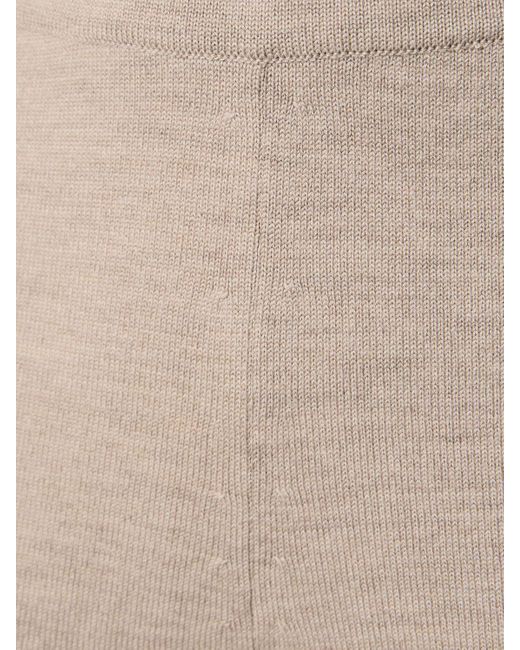 Pantaloni dritti in maglia di misto lana di Magda Butrym in Natural