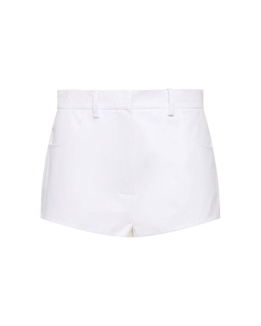 Magda Butrym White Cotton Shorts
