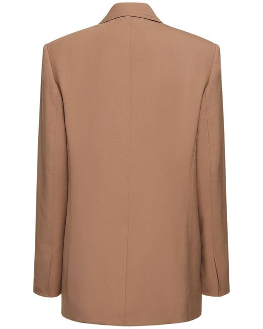 Helmut Lang Brown Einreihiger Blazer Aus Wollmischung