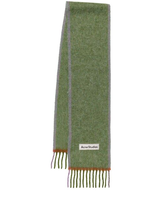 Bufanda de alpaca Acne de hombre de color Green