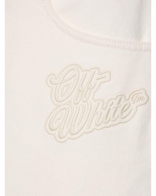 Off-White c/o Virgil Abloh Natural 90s Logo baggy Cotton Denim Jeans for men
