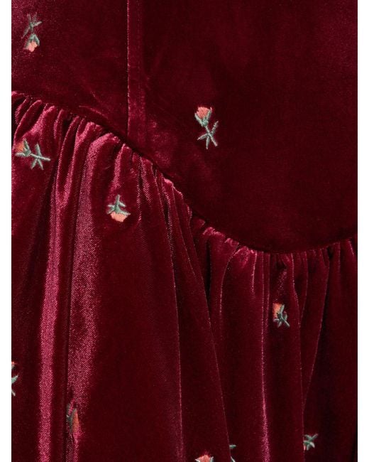 WeWoreWhat Red Korsett-minikleid Aus Schößchen
