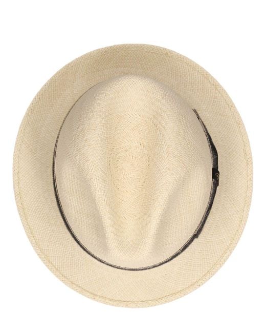 Borsalino Natural Trilby Straw Panama Hat for men