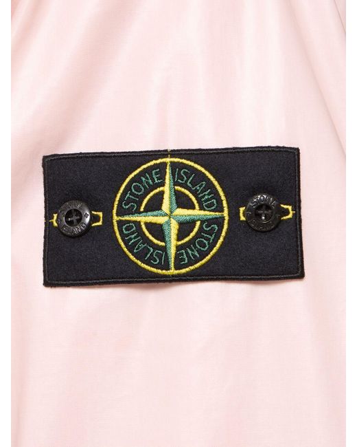 Stone Island Pink Mussola Gommata Short Parka for men