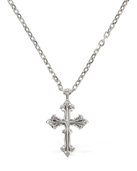 Emanuele Bicocchi Metallic Avelli Large Cross Necklace for men