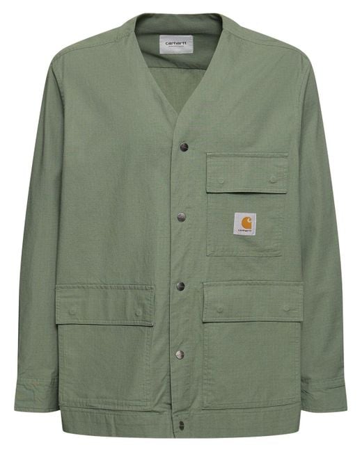 Camicia elroy in cotone di Carhartt in Green da Uomo