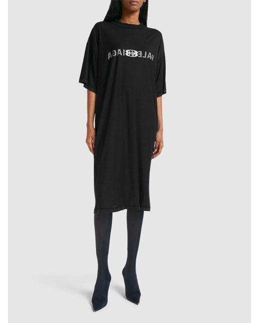 Balenciaga Black Inside Out Cotton T-shirt Dress