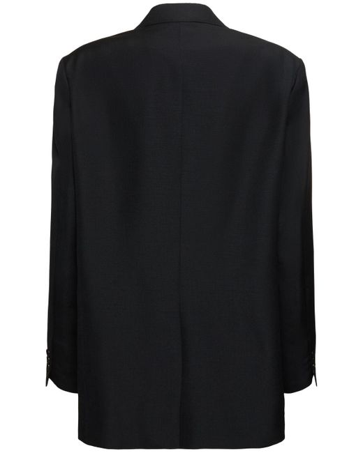 Auralee Black Tropical Wool & Mohair Jacket