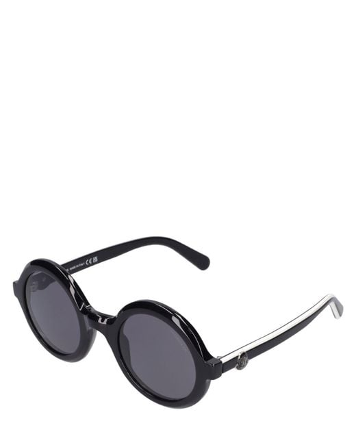 Moncler Black Orbit Acetate Round Sunglasses