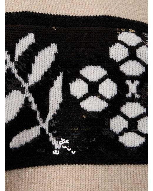 Maglia oversize faggi in lana e cashmere di Max Mara in Black