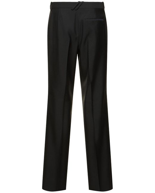Pantaloni sartoriali in lana di Burberry in Black da Uomo