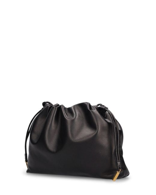 The Row Black Angy Leather Pouch