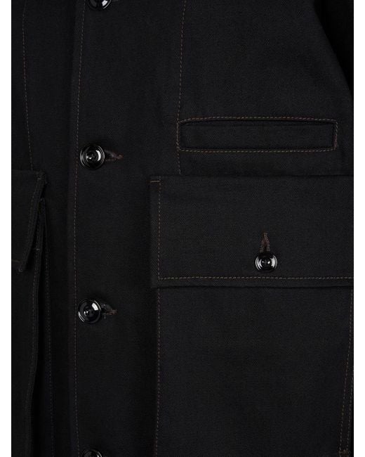 Lemaire Black Boxy Fit Cotton Jacket