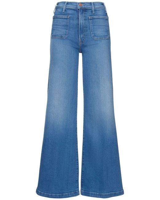 Mujer Jeans De Algodón Con Bolsillos Mother de color Blue