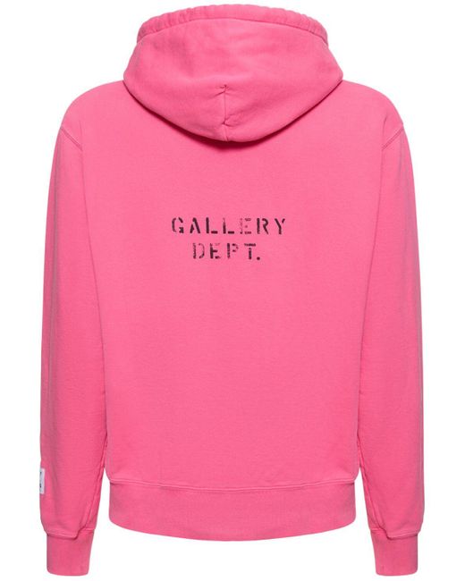 GALLERY DEPT. Pink Dept. Logo Hoodie for men