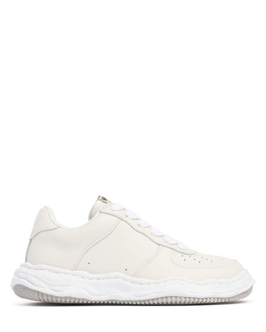 Maison Mihara Yasuhiro White Wayne Leather Low Top Sneakers for men
