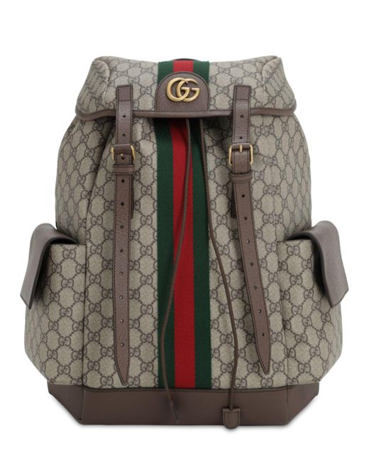 Gucci Gray Ophidia Gg Supreme Coated Backpack for men