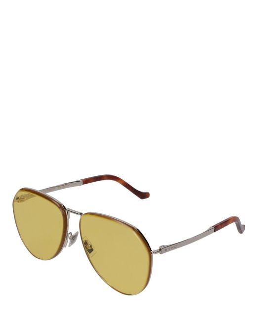 Etro Metallic Luxury Metal Aviator Sunglasses