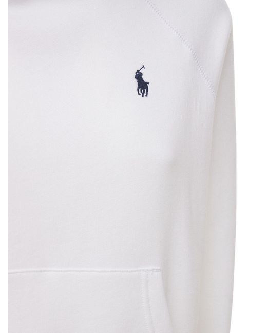 Polo Ralph Lauren White Logo Fleece Hoodie