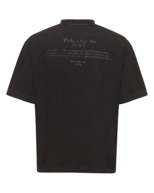 Camiseta de algodón Off-White c/o Virgil Abloh de hombre de color Black