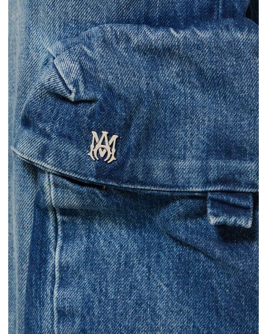 Jeans de denim de algodón cintura alta Amiri de color Blue
