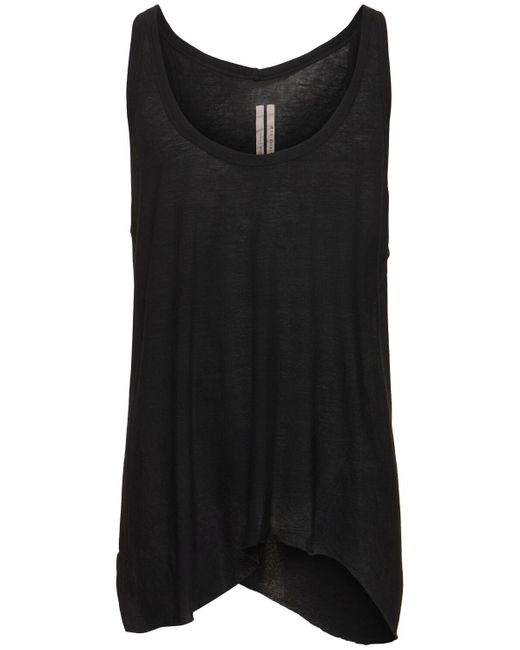 Hombre Tank Top De Algodon Rick Owens de hombre de color Black