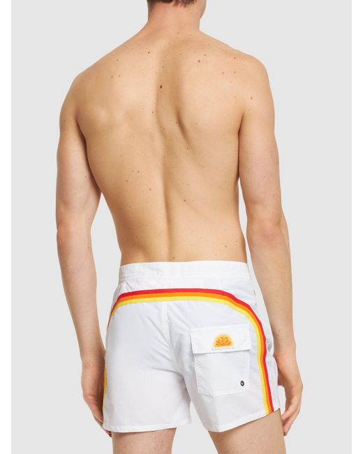 Sundek Badehose Aus Nylon Mit Festem Bund in White für Herren