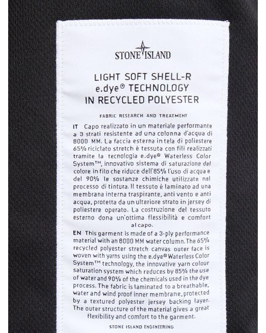 Stone Island Black Light Soft Shell Bomber Jacket for men