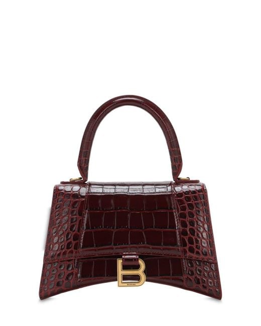 purple balenciaga hourglass bag