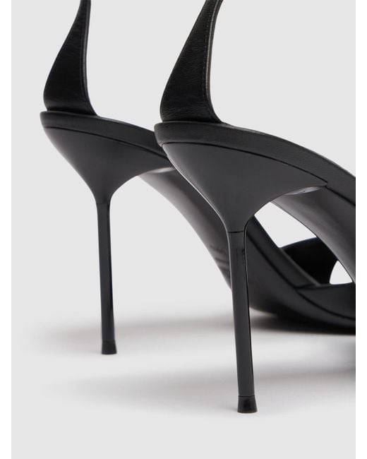Paris Texas Lidia レザーアンクルストラップサンダル 90mm Black