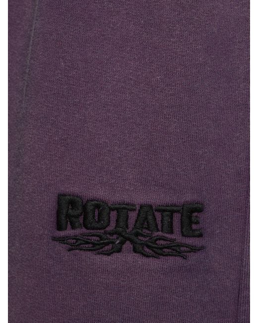 ROTATE BIRGER CHRISTENSEN Purple Enzyme Cotton Sweatpants