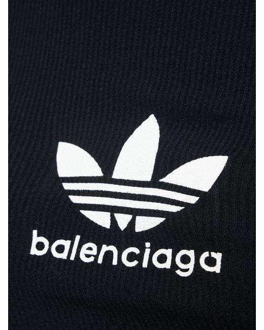 Balenciaga Black X Adidas High-neck Long-sleeved Minidress