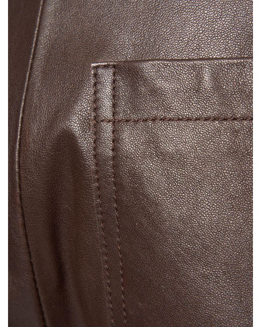 Weekend by Maxmara Brown Shorts Aus Leder "biella"