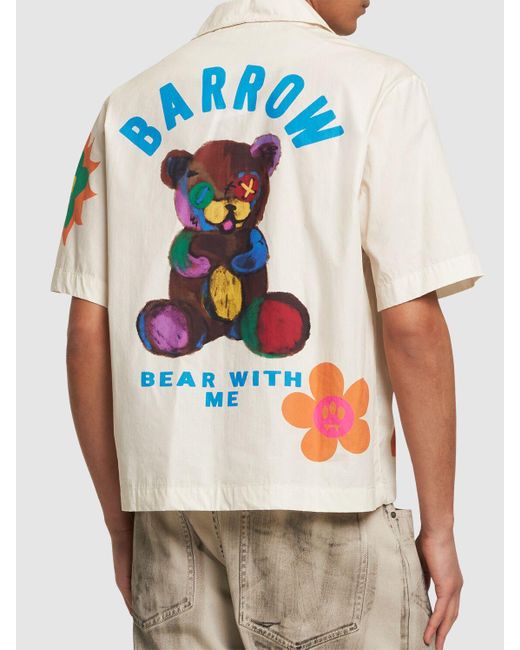 Barrow Multicolor Printed Poplin Short Sleeve Shirt for men