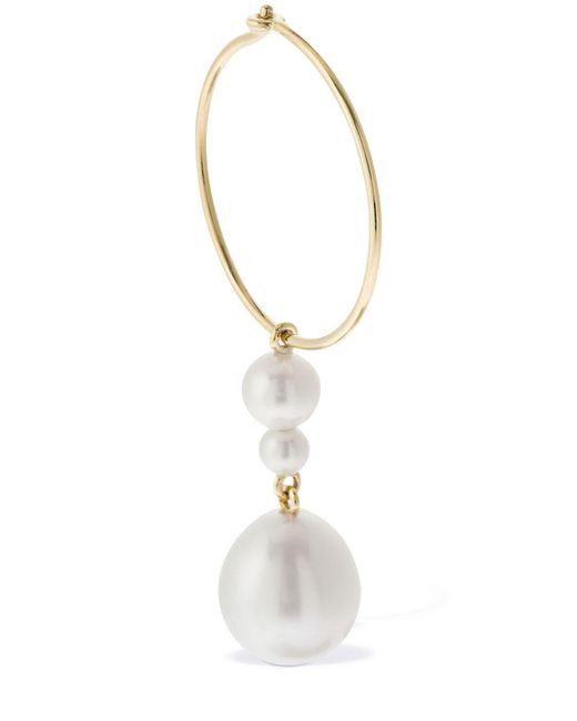 Sophie Bille Brahe White Damen Mono-Ohrring Aus 14Kt Mit Perle „L'Eau“