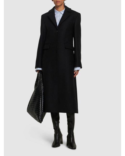 Loulou de Saison Alisa ウールブレンドコート Black