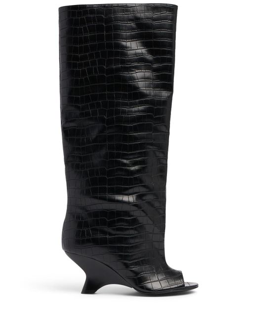 Gia Borghini Black Ninette Faux Leather Boots