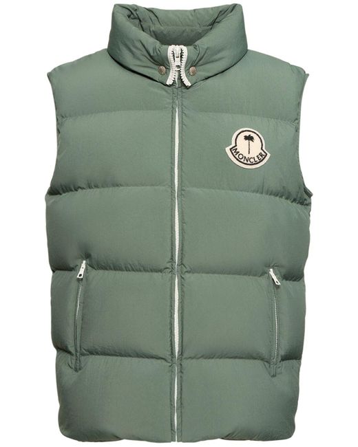 Piumino smanicato moncler x palm angels di Moncler Genius in Verde | Lyst