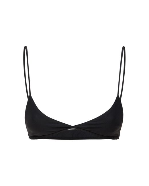 Tropic of C Ischia Recycled Tech Triangle Bikini Top in Black - Lyst