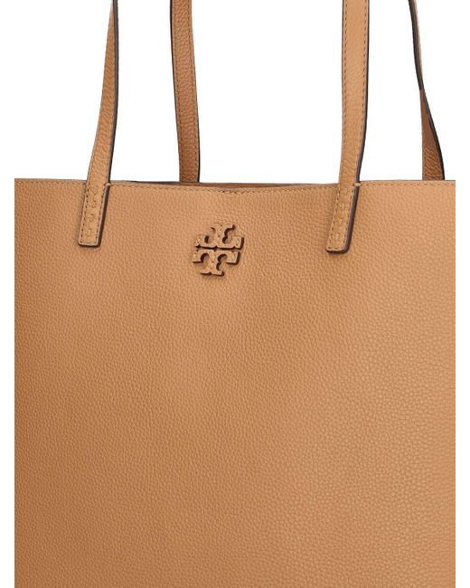 Tory Burch Mcgraw レザートートバッグ Natural