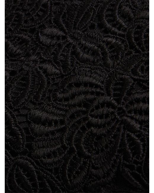 Crop top en lin à col bardot Ermanno Scervino en coloris Black