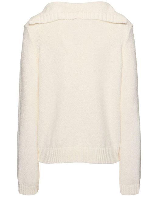 Loulou de Saison Bahia コットンブレンドセーター Natural