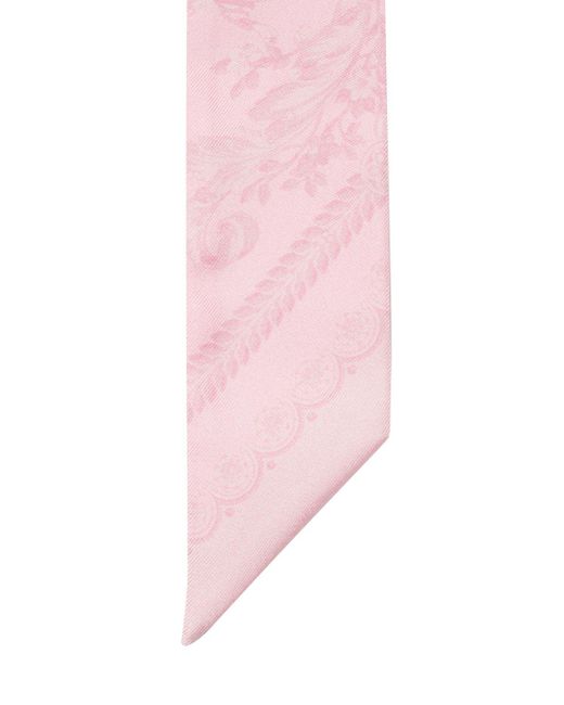 Versace シルクツイルバンドゥスカーフ Pink