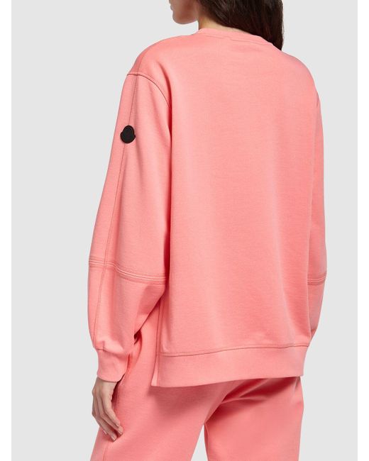 Moncler コットンスウェットシャツ Pink