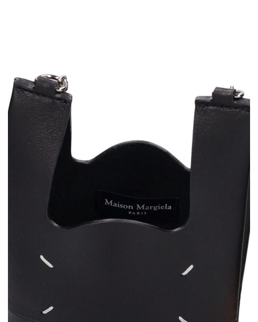 Maison Margiela Black Leather Chain Phone Holder