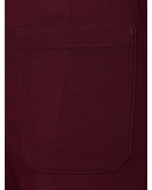 Victoria Beckham Red Alina Viscose Blend Wide Leg Pants
